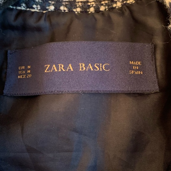 🆕 Zara Basic Chevron Pattern Black and White Coat - Picture 3 of 8